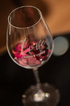 Calice da vino "Love" con nome