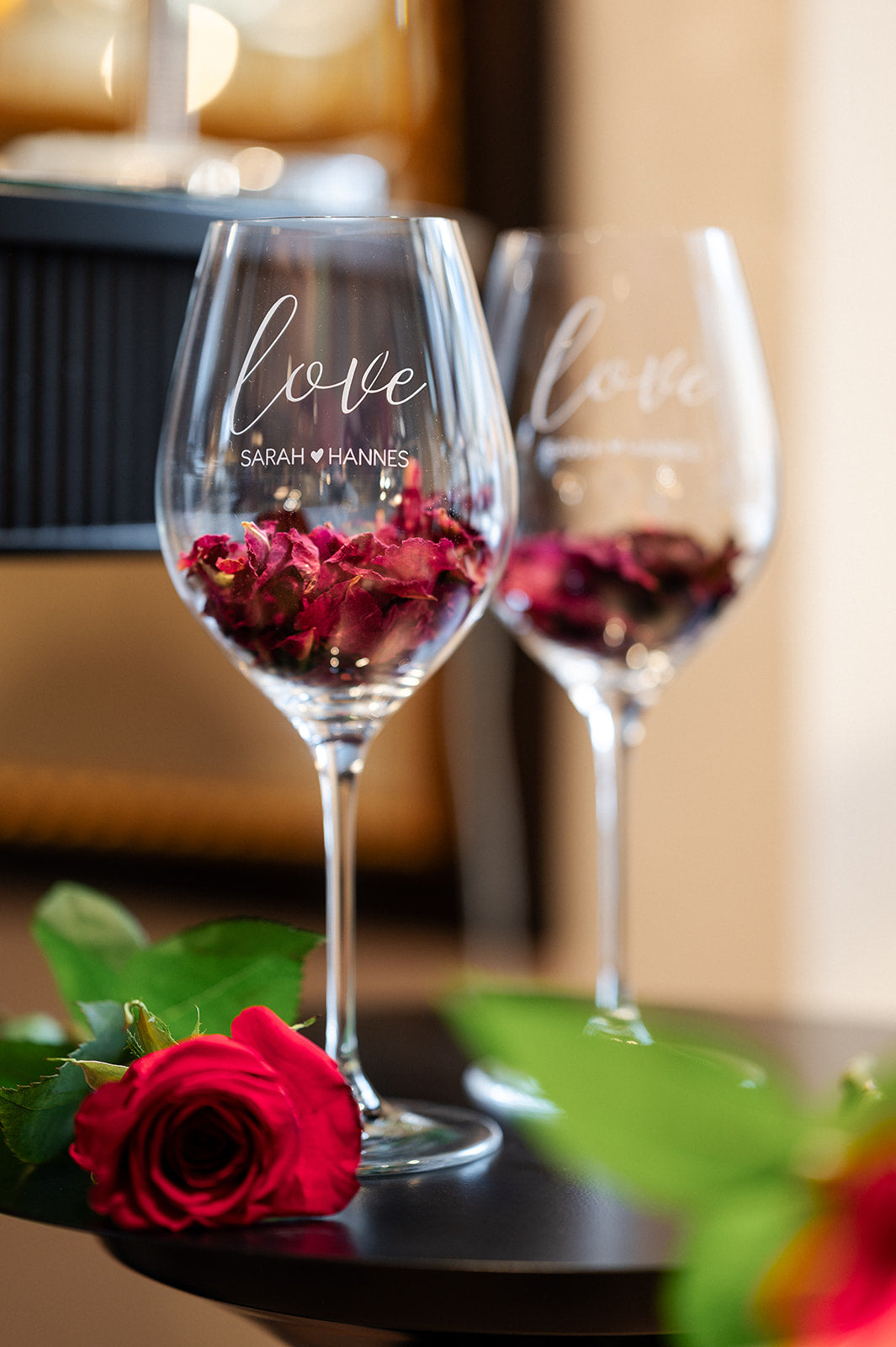 Calice da vino "Love" con nome