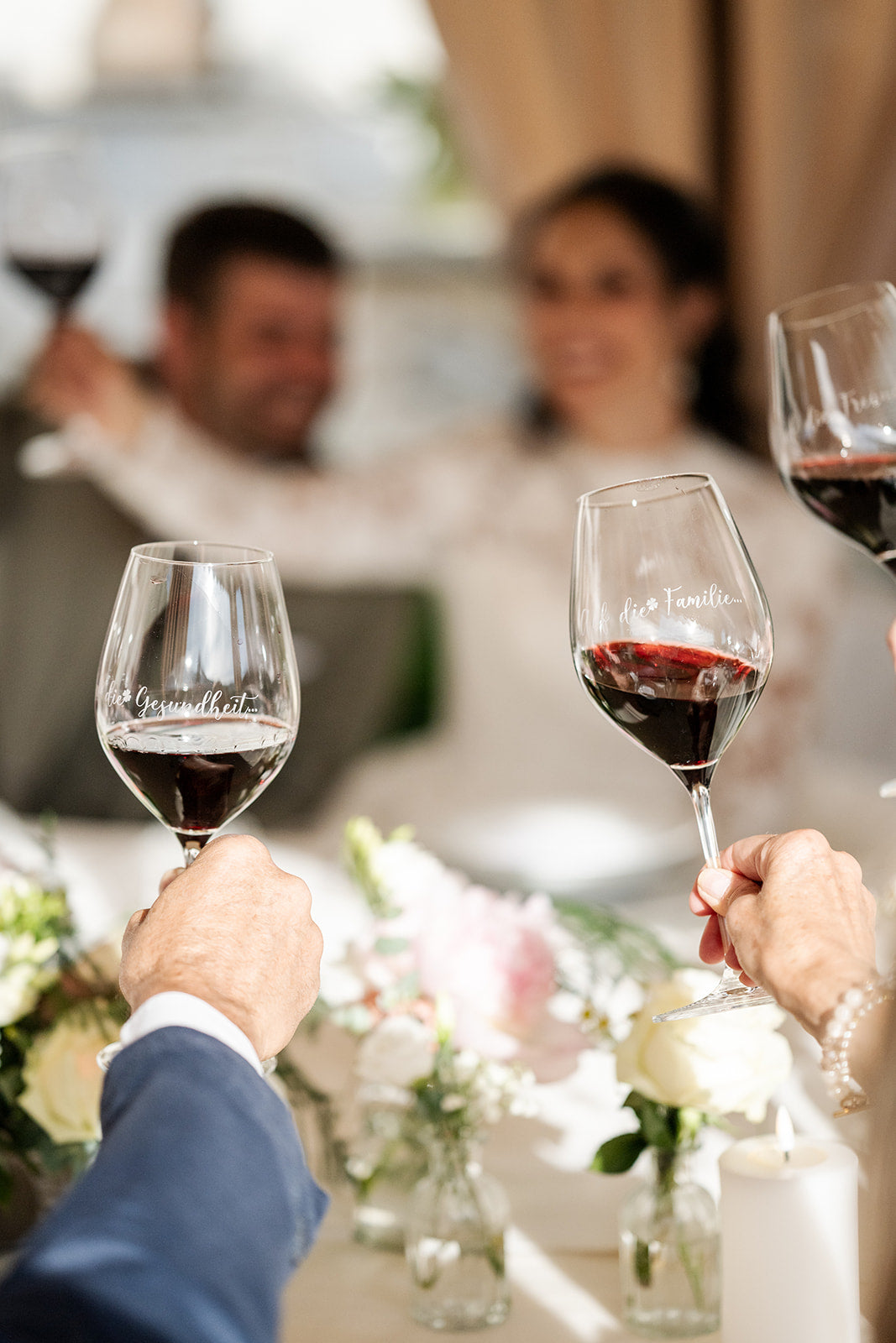 Calice da vino "Alla vita/Amore..."