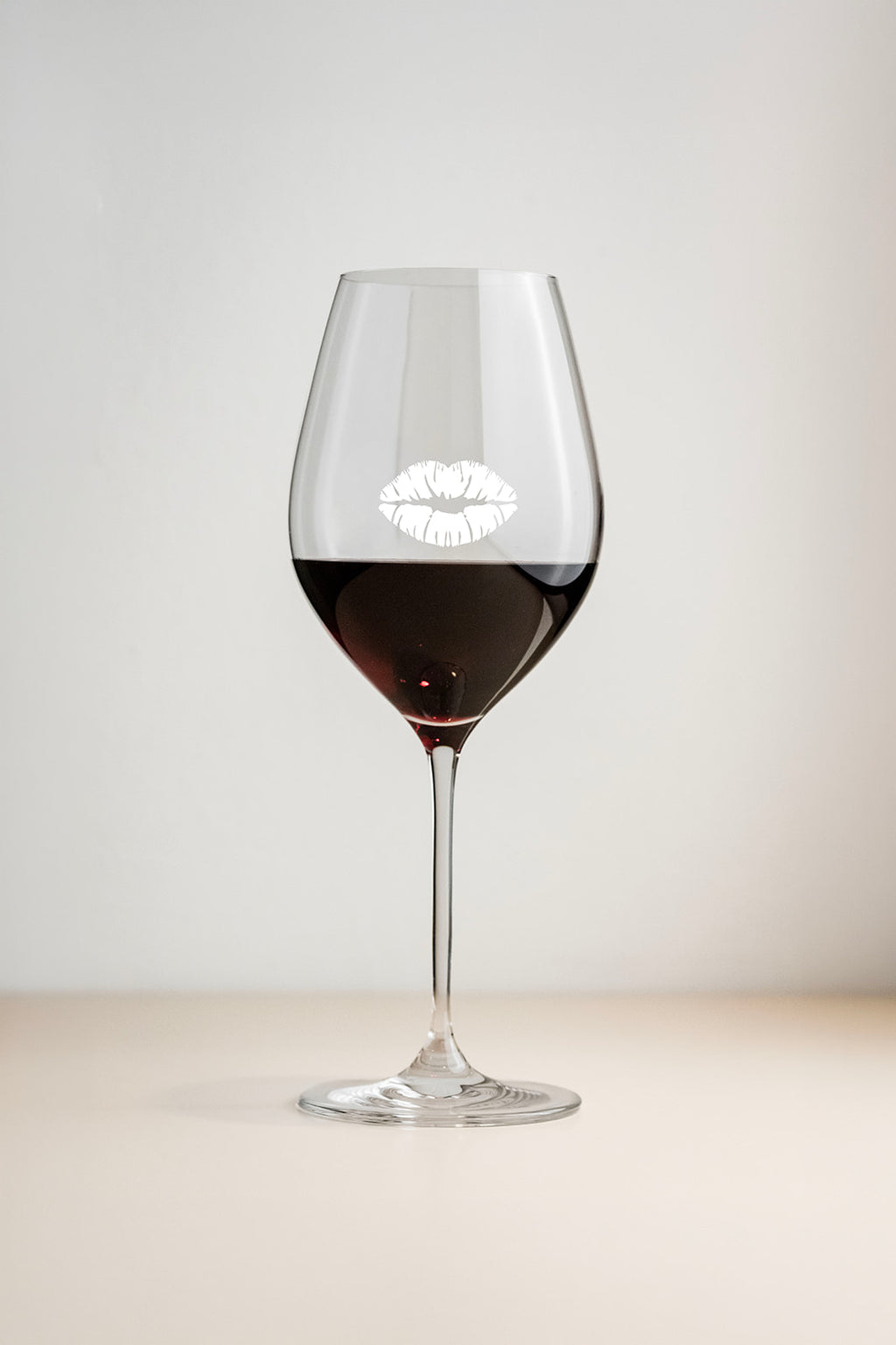 Calice da vino "Bacio e baffi"