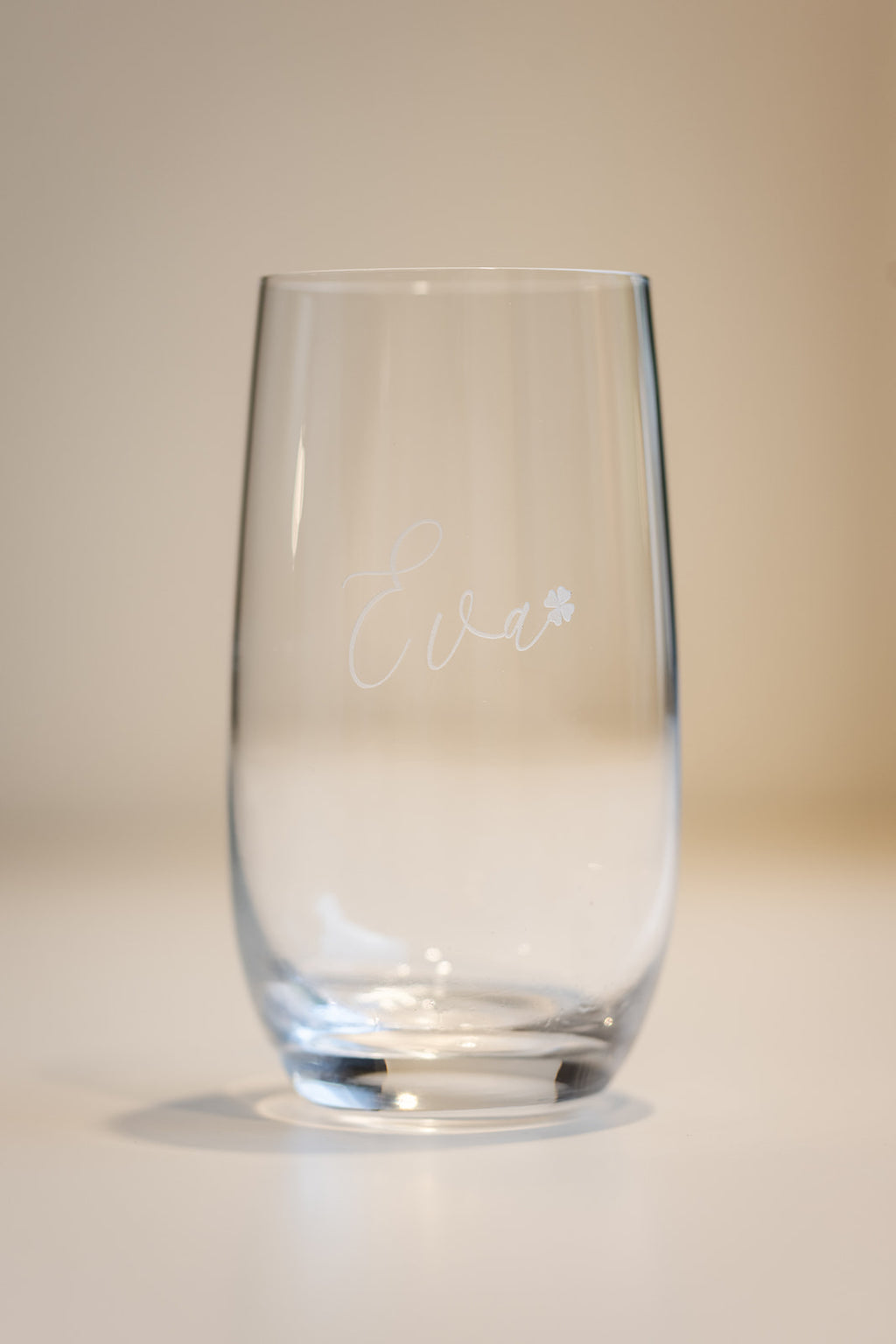 Wasserglas mit Namen