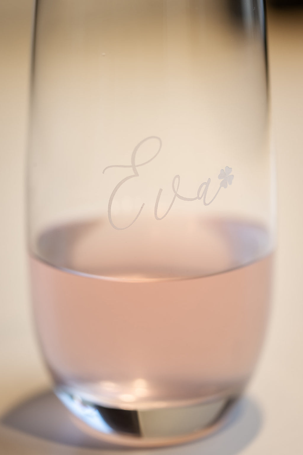 Wasserglas mit Namen