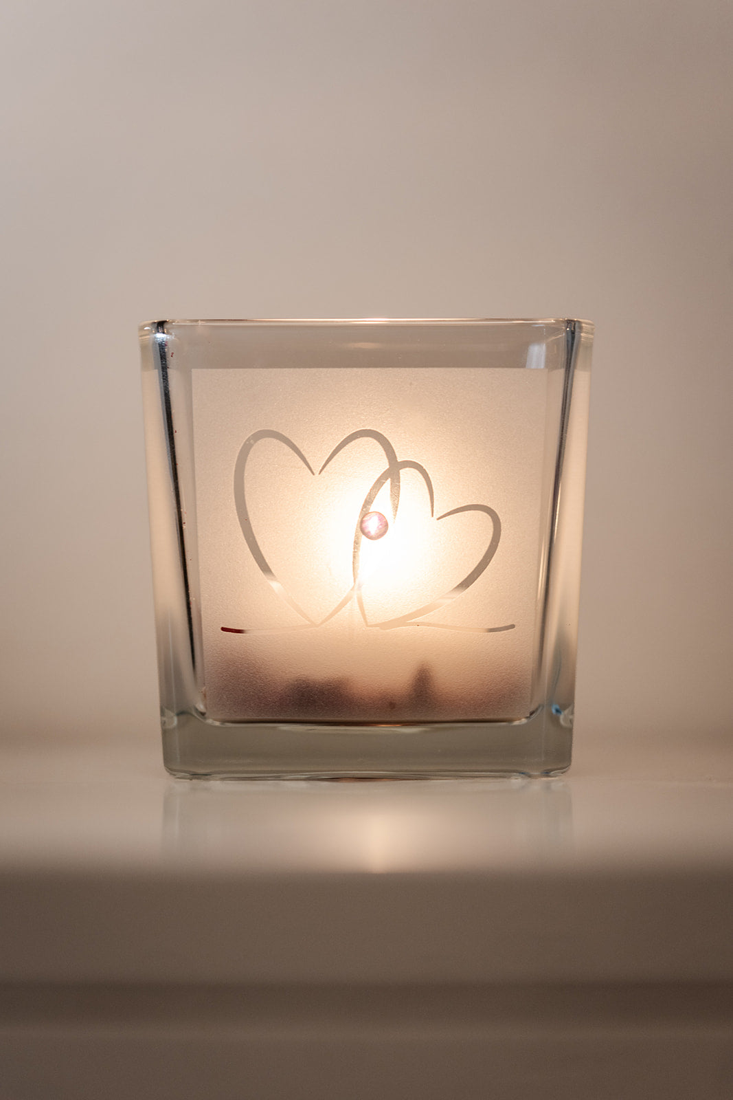 Windlicht Doppelherzen
