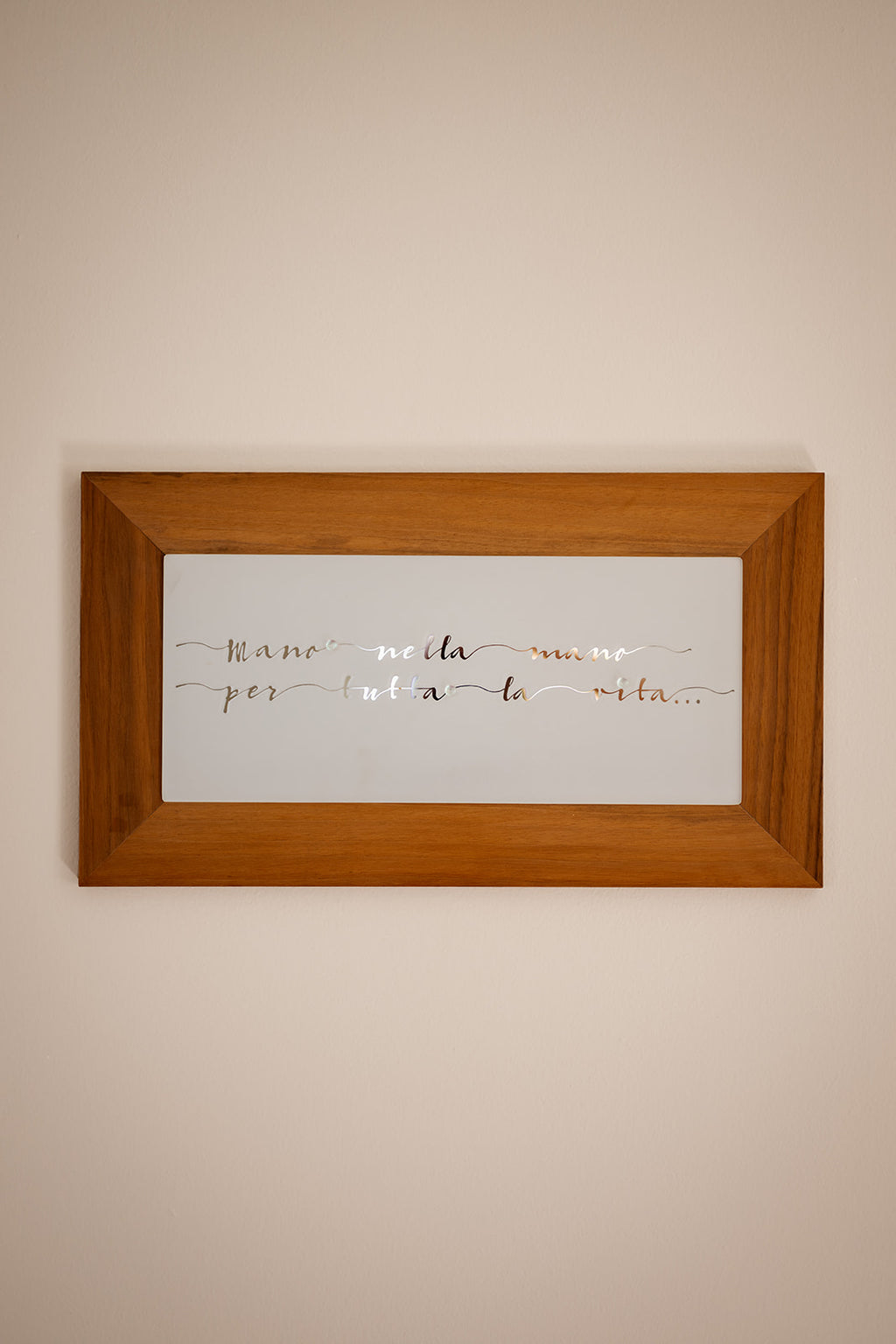 Quadro "Mano nella mano per tutta la vita"