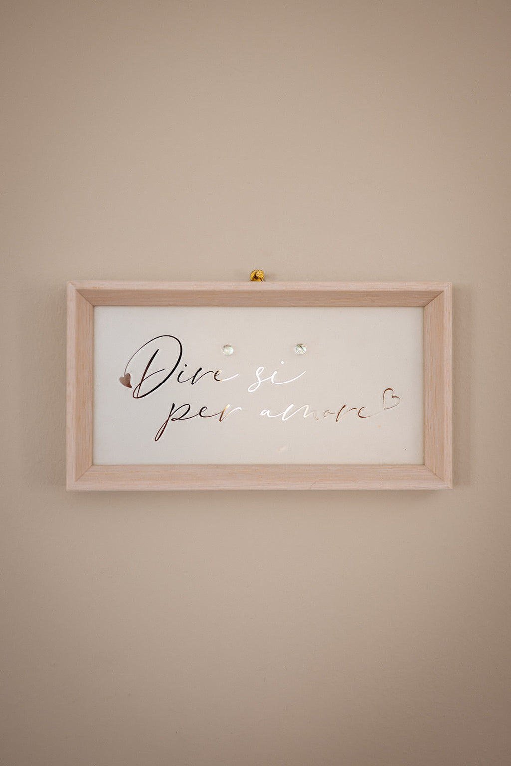 Quadro "Dire si per amore"